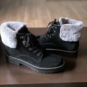 Bandolino REAL FUR Combat Boots (W) size 10m